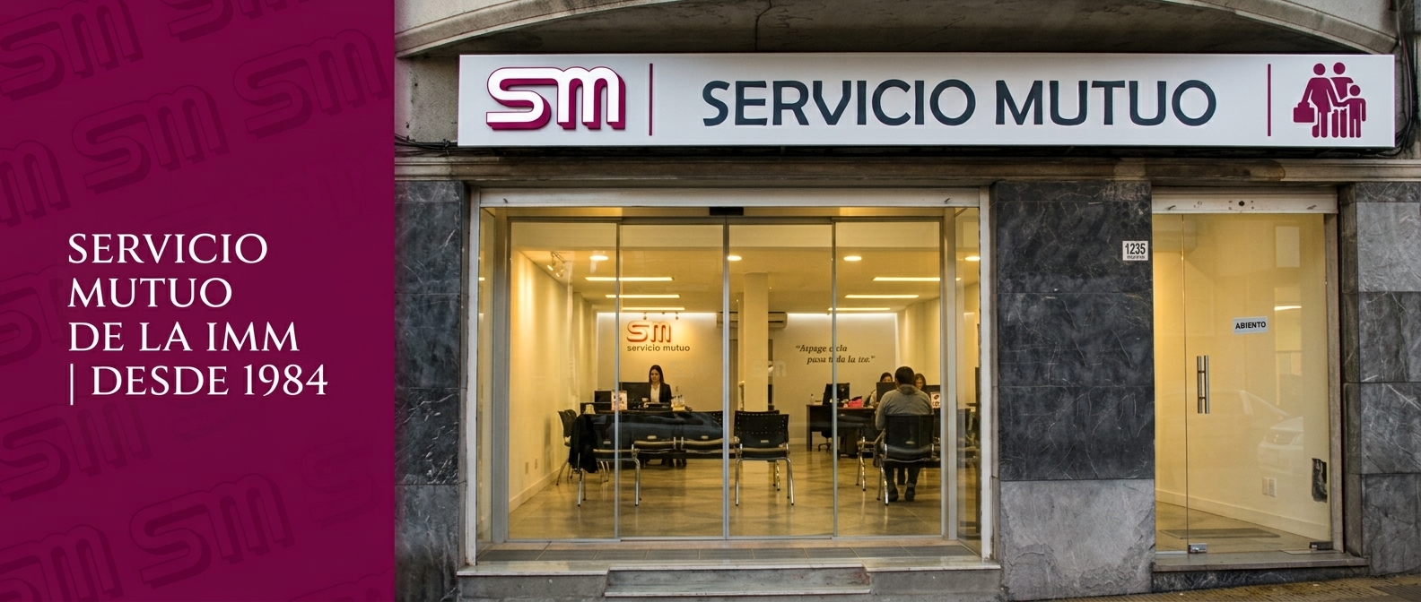 Fachada de Servicio Mutuo de la IMM — Servicio Mutuo de la IMM, desde 1984.